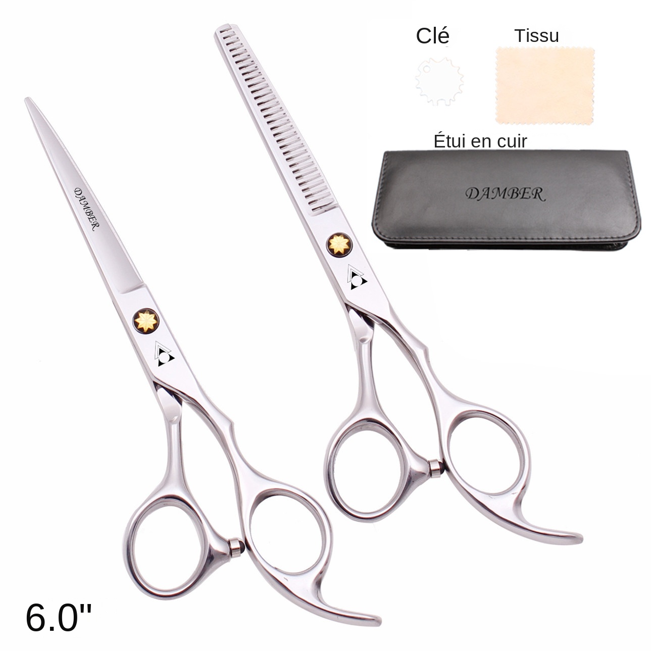Tijeras para el cabello 5,5 6,0, tijeras profesionales de peluquería, juego de tijeras de peluquero para adelgazar, tijeras para cortar cabello 440C Japón acero 888 #