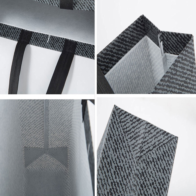 Women Foldable Recycle Shopping Bag Reusable Shopping Tote Bag Large Capacity Non-Woven Fabric Shopper Bag Grocery Pouch