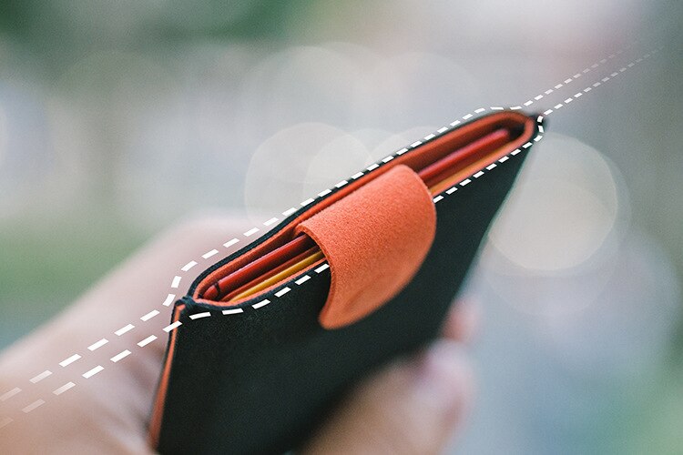 New dax  v2 mini slim portable card holder for men and women, id card holder protector, gradient wallet, business card case