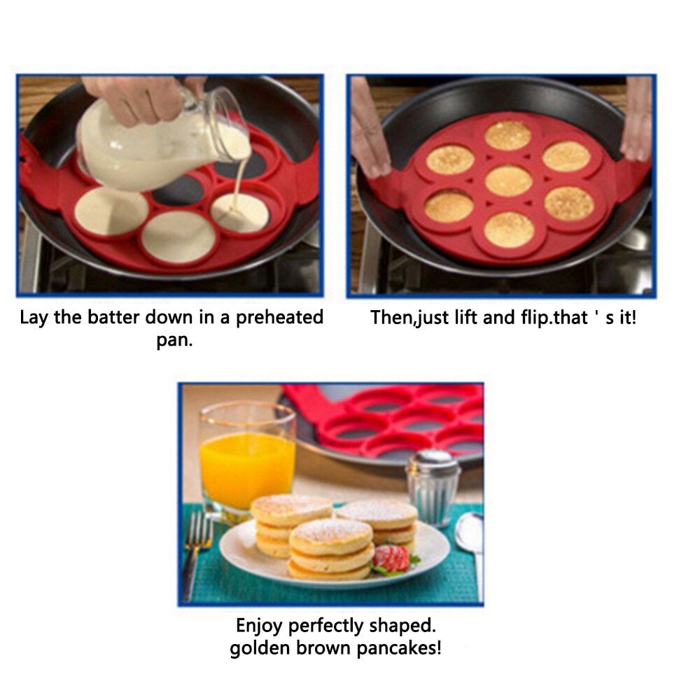 Silicone Nonstick Pancake Maker Mold Christmas Heart Egg Ring Mould Kitchen Frying Molds Cooking Tool Accessory Kids Breakfast
