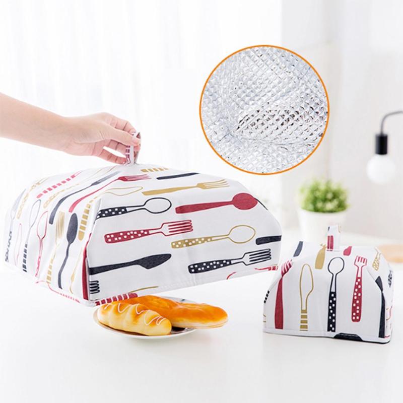 Cubiertas plegables para alimentos, papel de aluminio para mantener el calor, aislamiento de platos, accesorios útiles de cocina
