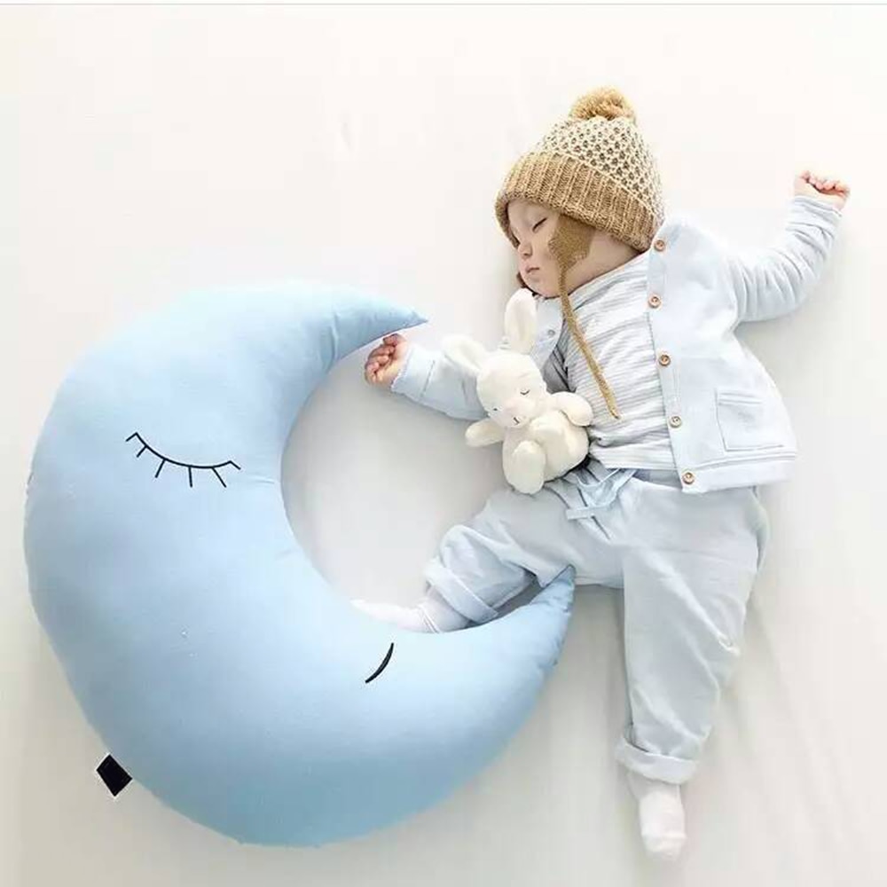 Tegneserie multifunktionel måneform baby pude beskytte spædbarn pude foto rekvisitter legetøj