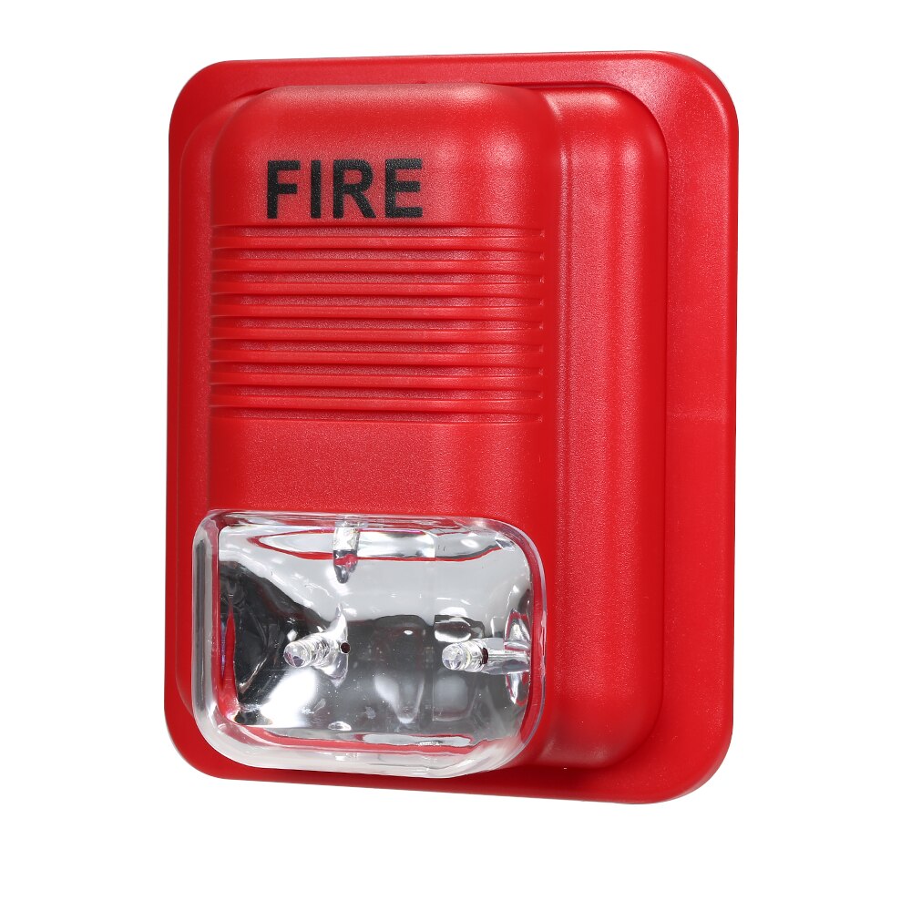 Fire Alarm Sound & Strobe Alert Security System alarm siren Warning Strobe Siren Horn for Home Office Hotel Restaurant