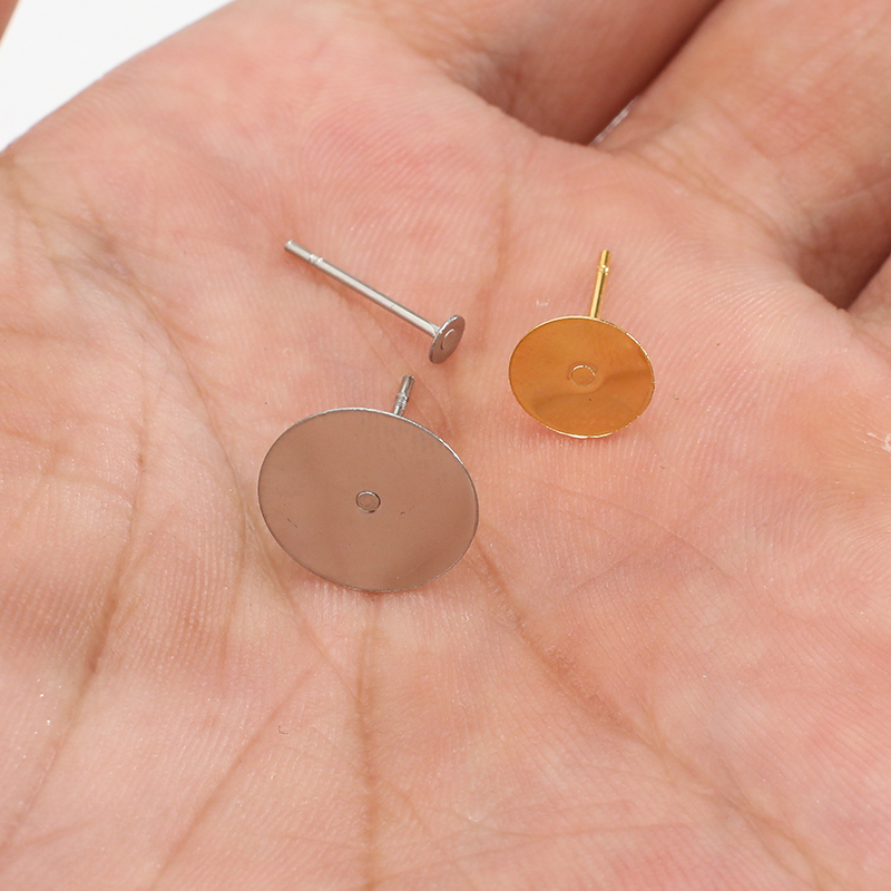 3 MILLIMETRI 4 MILLIMETRI 5 MILLIMETRI 6 MILLIMETRI 8 MILLIMETRI 316 in Acciaio Inox Orecchino messaggi grezzi Piatto pad orecchio borchie per Orecchino FAI DA TE Che Fanno Trovare (50 Pz/lotto)