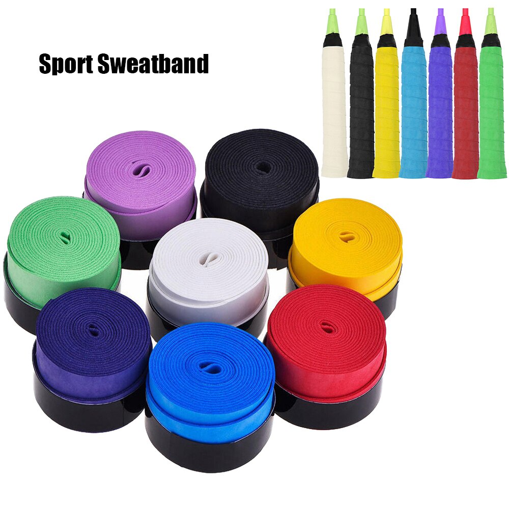 1 pz antiscivolo assorbimento del sudore avvolge racchetta da Tennis asciutta impugnatura nastro manopole da Badminton canna da pesca fascia per il sudore Sport all'aria aperta avvolgere