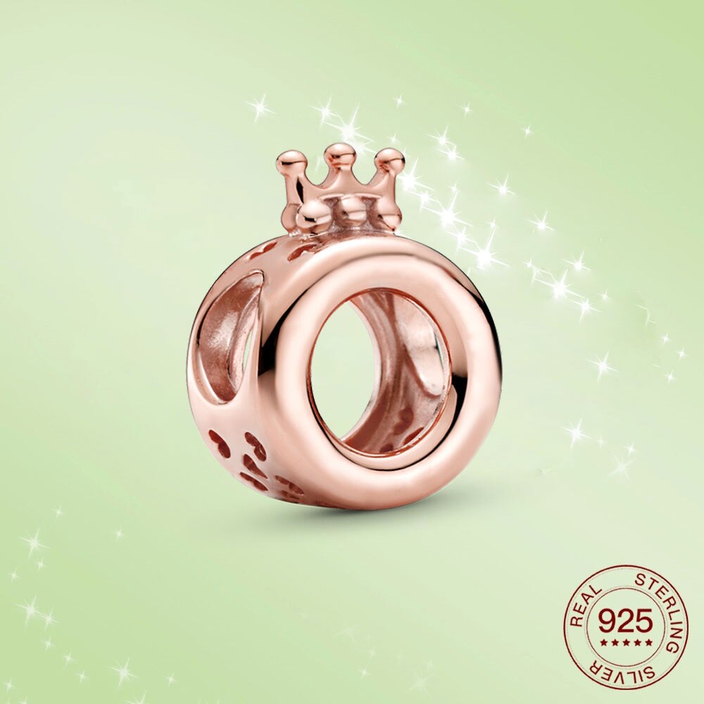 925 en argent Sterling breloque couronne coeur Bracelet femmes bijoux collier en argent Sterling pendentif: PAS190-C