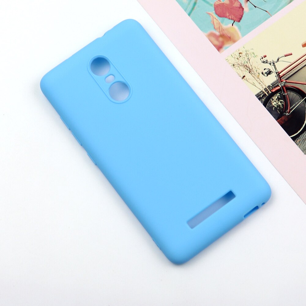 Dla Xiaomi Redmi Note 3 / Note 3 Pro silikonowy TPU miękki telefon matowy pokrowiec na tył Coque Funda: For Redmi Note 3 / Niebo niebieski