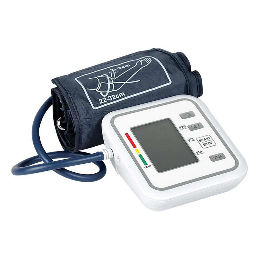 LCD Display Upper Arm Automatic Digital Blood Pressure Monitor Cuff Home Sphygmomanometers Measurement Blood Pressure HH: Default Title