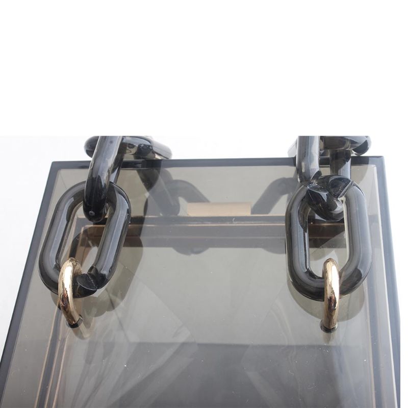 Transparente acrílico Prom Clutch Purse boda banquete bolso cadena correa para mujeres niñas
