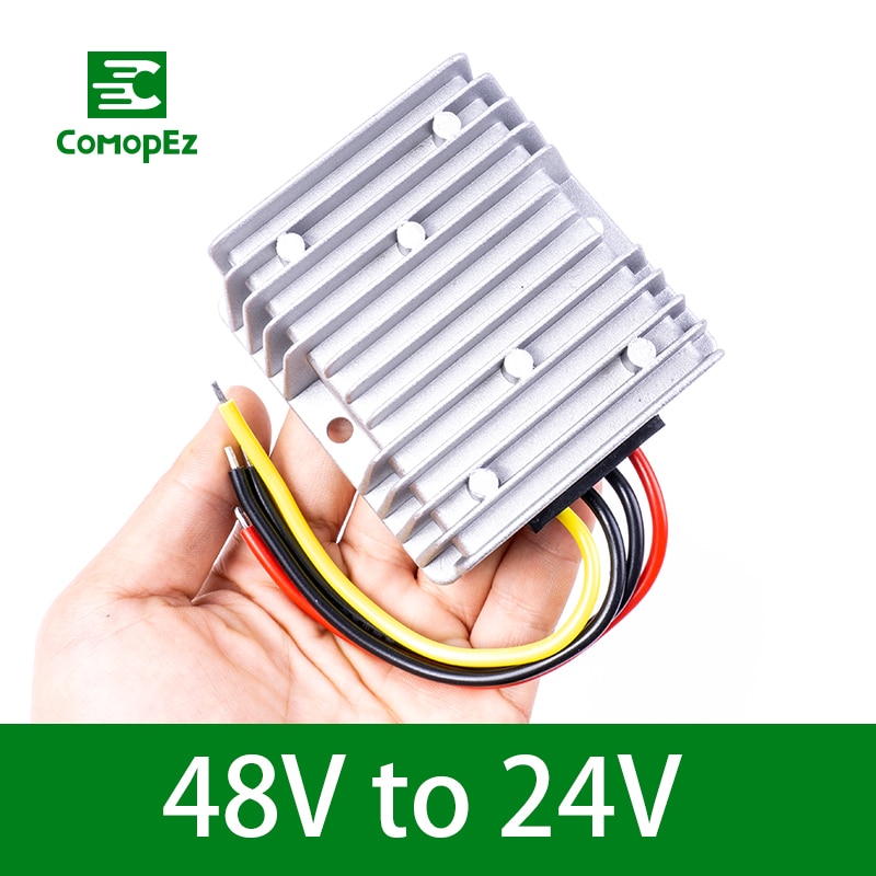 Spänningsomvandlare regulator dc /dc 48v steg ner  to 24v 5 a 10 a 15 a 20 a 22a vattentät spänningsreducerare för golfbils kraftmodul och