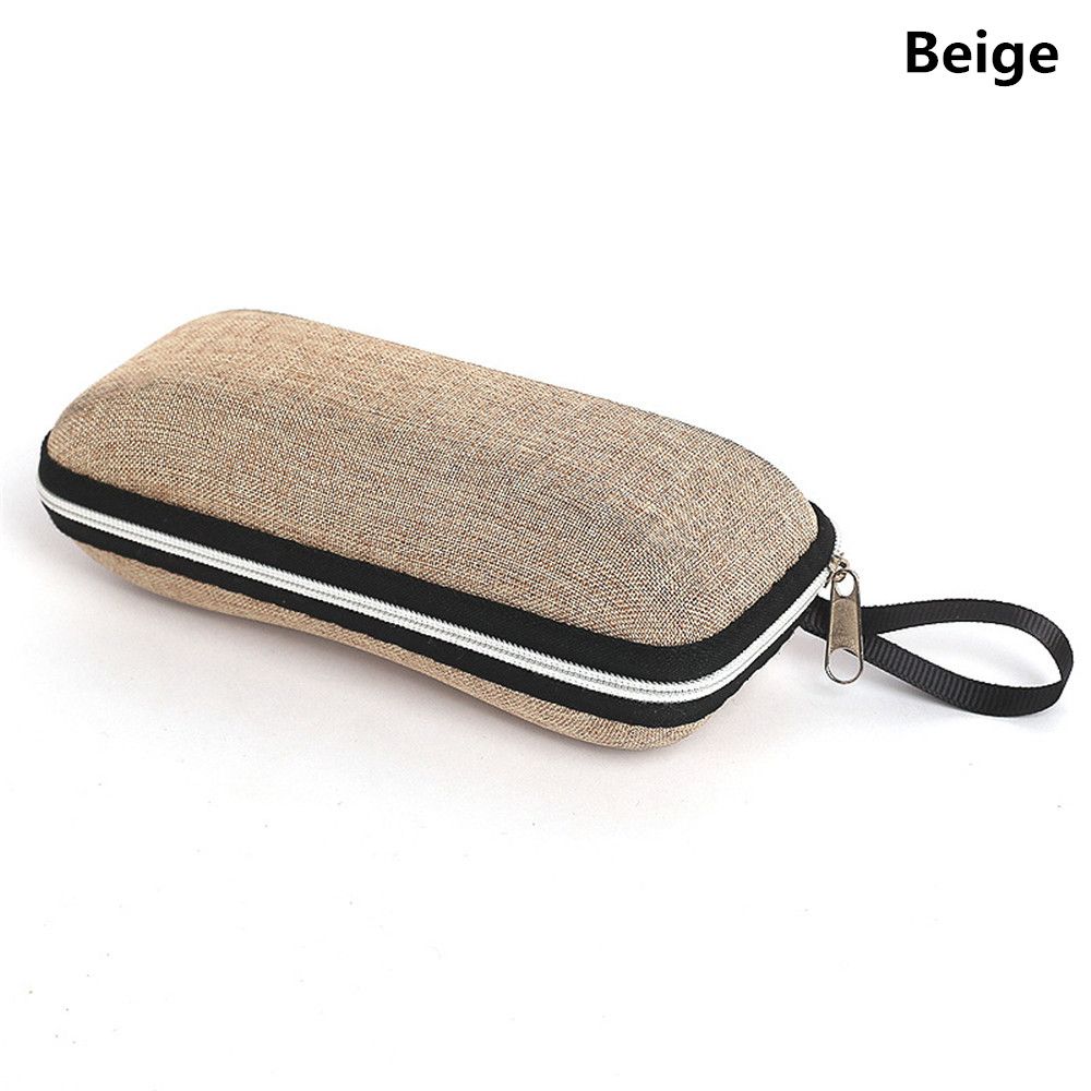 Retro Oval Glasses Box Sunglasses Linen Folding Eyewear Case Optical Handmade Storage case for glasses: 2