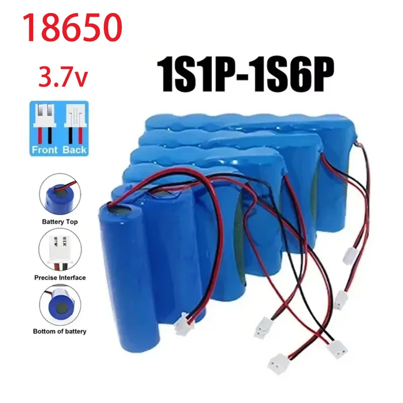 3.7V 3500mAh 1S1P-1S6P rechargeable 18650 lithium-ion battery with PCB PH2.0-2P battery fishing LED light Bluetooth speaker