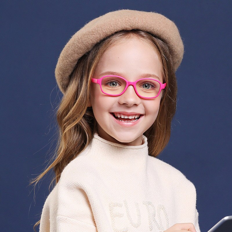 Børn blåt lys blokerende briller tpee fleksible firkantede briller ramme drenge piger beskytter syn briller