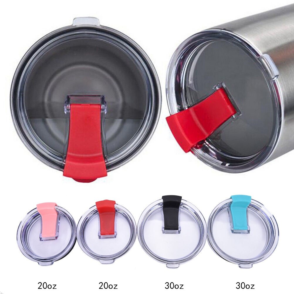 Water Bottle accessories Crystal Clear Tumbler Cup Splash Spill Proof Seals Lid With Slider Closure For 20/30oz bottle covers