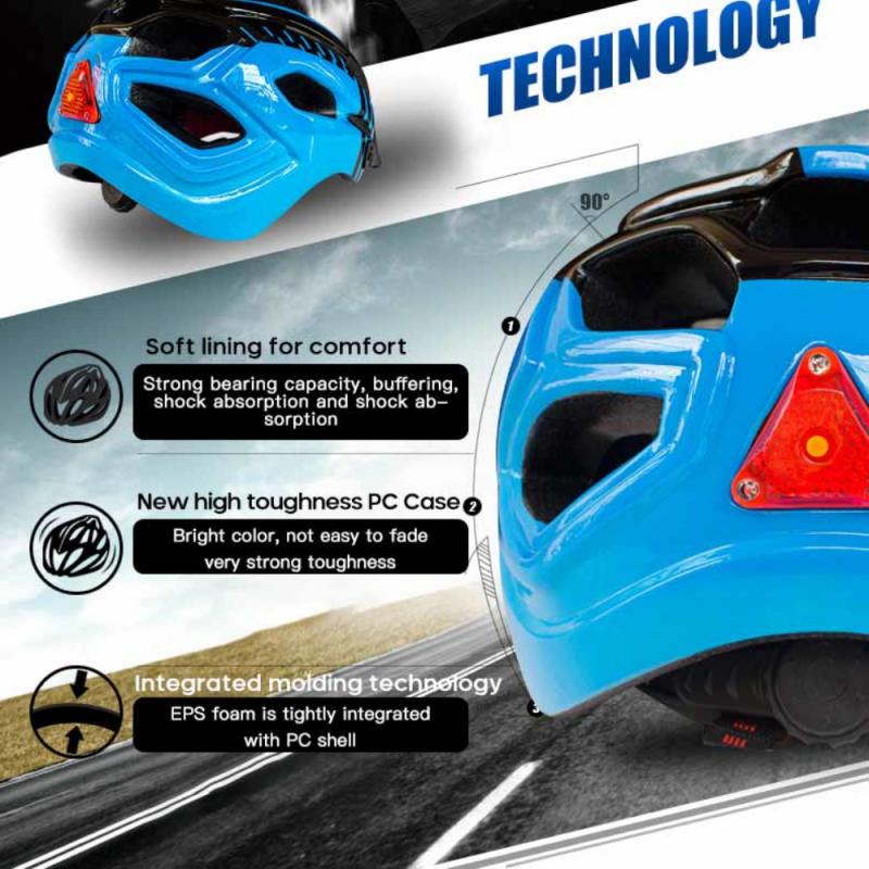 Cycling Helmet With LED Back Light Bike Ultralight Helmet Intergrally-Molded Mountain Road Bicycle Helmet Safe Men Women