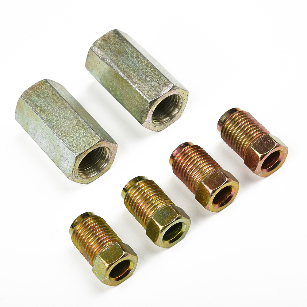 Brake Pipe 2 Qty 2 Way Female Connector With 4 M10 10mm Male Nuts 3/16 " Union 10mm Female Brake Pipe Connectors
