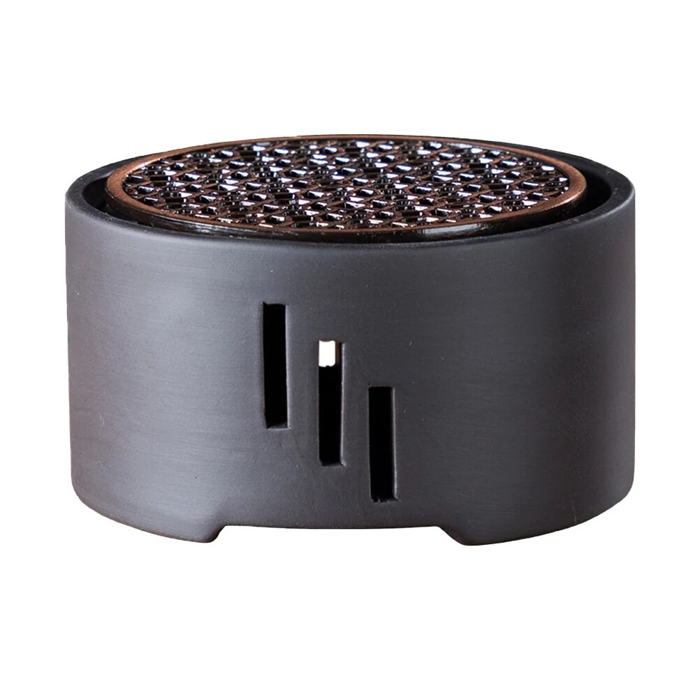 Soporte de vela de cerámica, calentador de té, estufa de té, calentador de leche, soporte de vela con estera sin vela para cafetería casera, 1 ud.