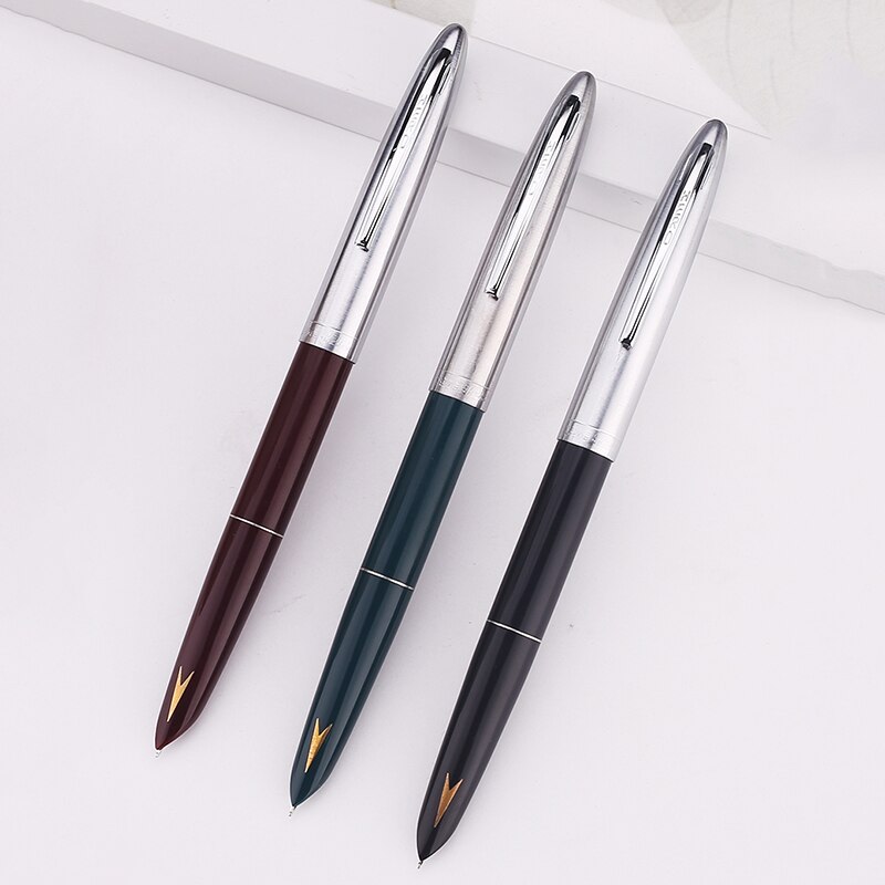 HERO 329-2 Klassieke Nostalgische Vulpen Pijl 329 Paard Hoofd Patroon Collection Inkt Pen Iridium Fine Nib 0.5mm voor: 3PCS-Arrow