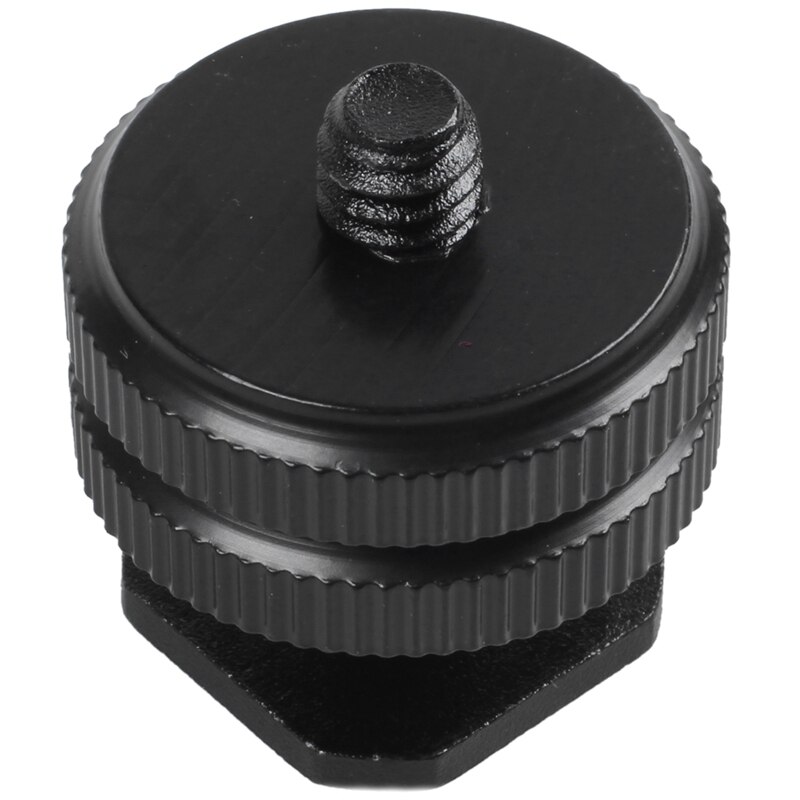 1x durável pro 1/4 adaptador de montagem f rosqueado tripé sled flash sapata quente preto & 5 pacote 1/4 Polegada placa de liberação rápida parafuso de montagem