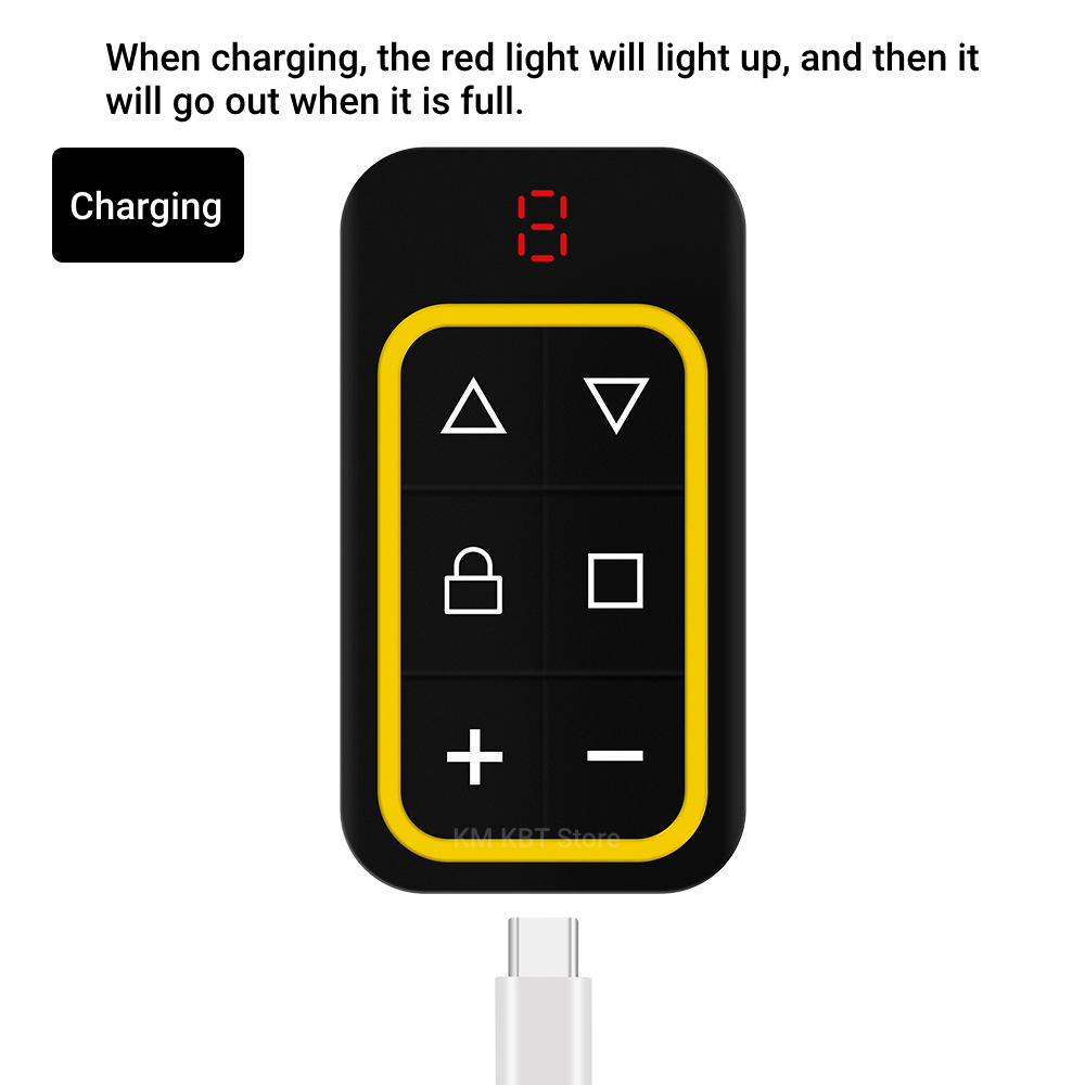 Garage Door Opener Duplicator 300MHz-915MHz Rechargeable Remote Control Multi-Frequency Code Grabber Clone Gate Remote Control
