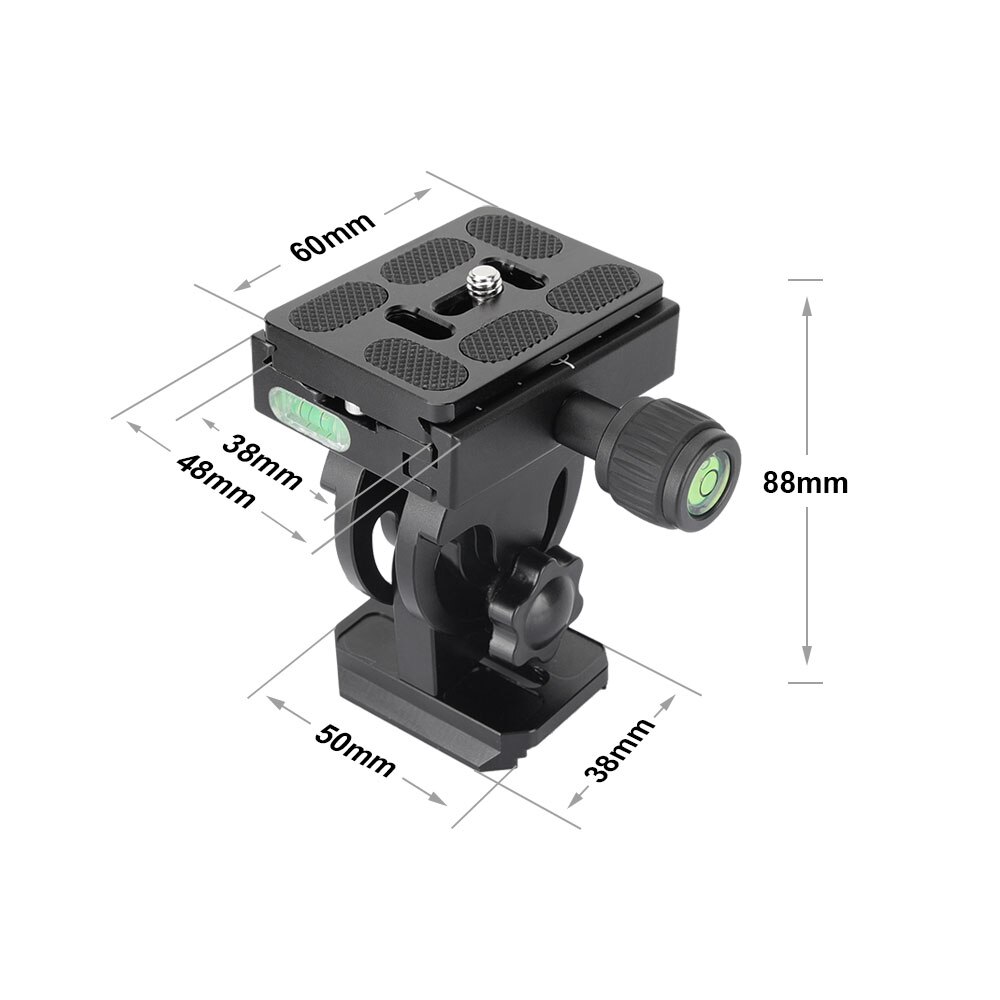 KIMRIG Monopod Tilt Head Aluminum Tilt Head ARCA Swiss Style Quick Release Base Plate For Universal Dslr Cameras Photo Studio
