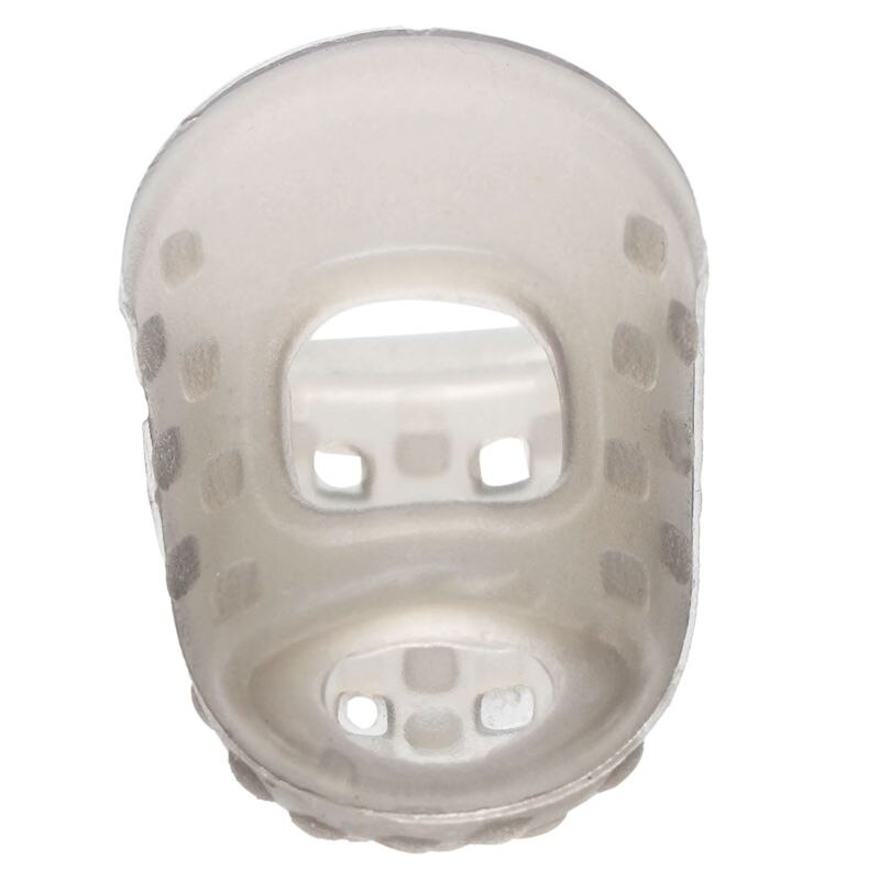 4 stuks zachte siliconen gitaar duim vinger plectrum beschermer vingertoppen (transparant xxs)