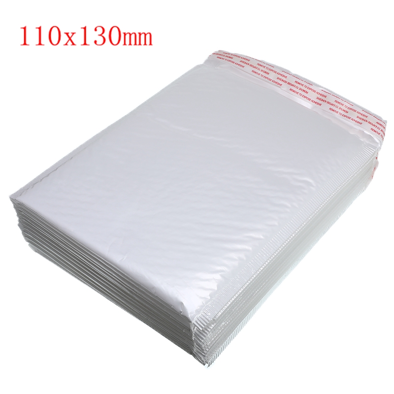 50PCS Verschillende Specificaties Wit Schuim Envelop Tas Mailers Padded Envelop Met Bubble Mailing Zak: 110x130mm