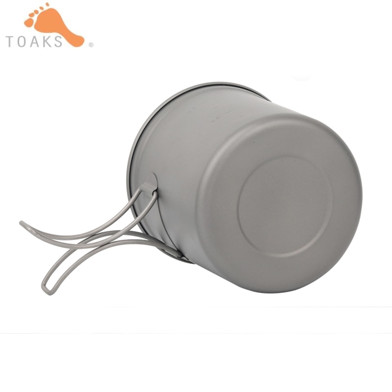 2 i 1 toaks titan gryte panne sett med sammenleggbare håndtak kokegryte steking kokekar 1100ml ultra sunn nettpose ckw -1100