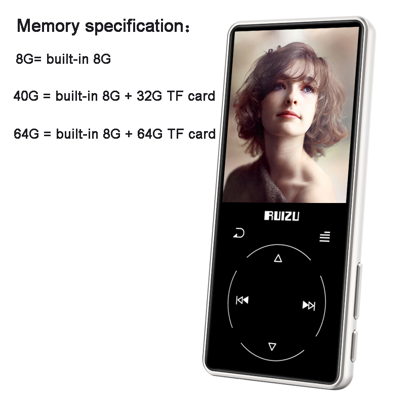 Metalen Bluetooth MP3 Speler Bulit Luidspreker Met Fm Radio Voice Recorder E-Book Draagbare Lossless Geluid Video Speler walkman