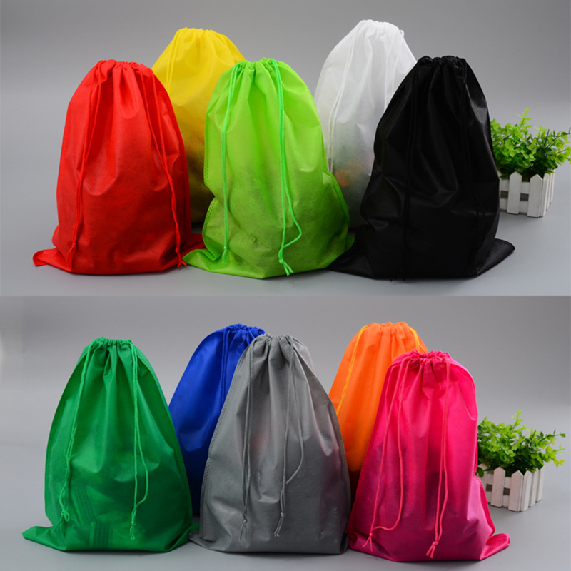 6 Colors Portable Toys Shoes Storage Pouch Bag Travel Drawstring Dust Bags Fast