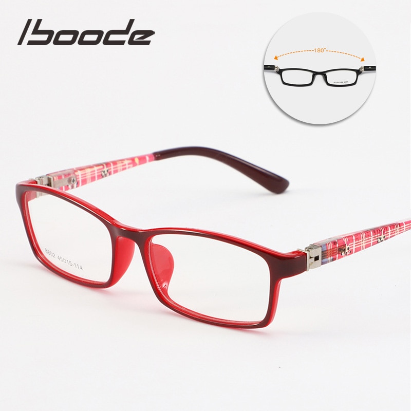 iboode Optical Glasses Frames Kids Boys Girls Myopia Glasses Frame With Clear Lens Spectacle for Student Children Eyeglasses