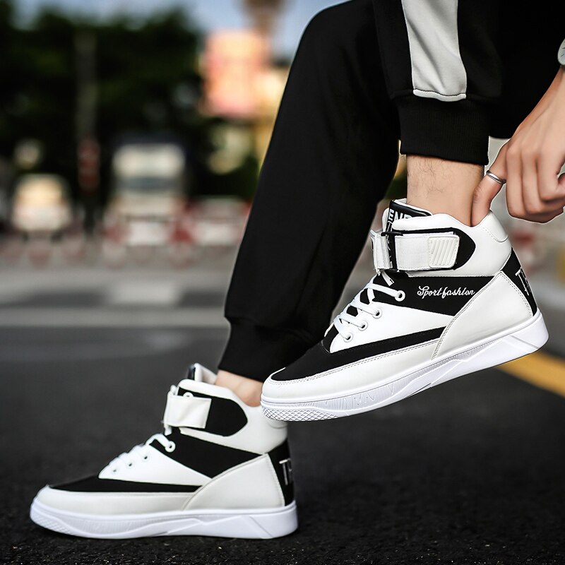 sneakers men high-top skate shoes Hard-Wearing leisure shoes Breathable sport shoes