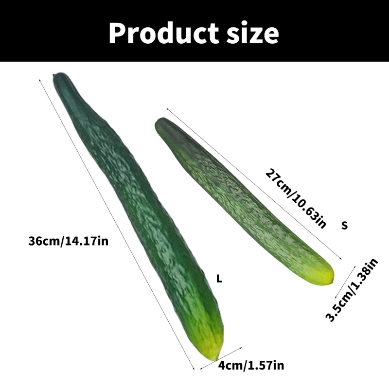 Mjuka pu konstgjorda gurkmodeller realistisk simulering grönsaksdekoration för hemfestdekoration och butiksdisplay