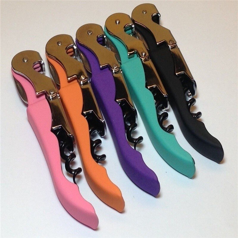 1pc Portable Wine Screw Corkscrew Opener Handle Multifunction Wine Champagne Bottle Cap Opener Bar Kitchen Tools