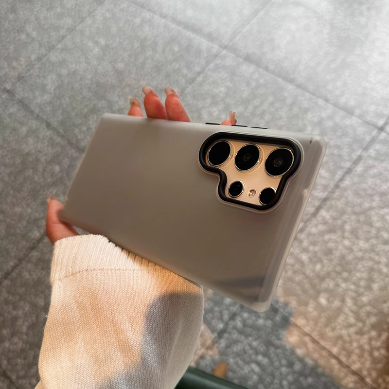 2 in 1 ultra thin Jelly liquid silicone phone case for Samsung Galaxy S22 S23 S24 Ultra Plus anti-fall clear hard bumper cover