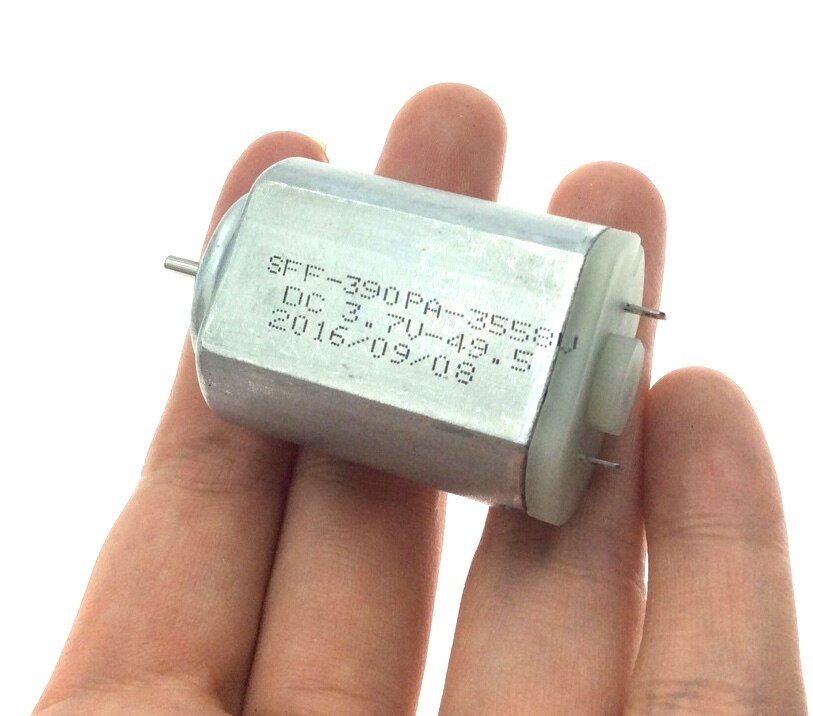 1 ud. FF-390/337 DC Micro 2,4 V 3,7 V cuchillo eléctrico de empuje cortadora de pelo máquina de afeitar contenedor de Motor de belleza: 1pc FF-390 337 3.7V