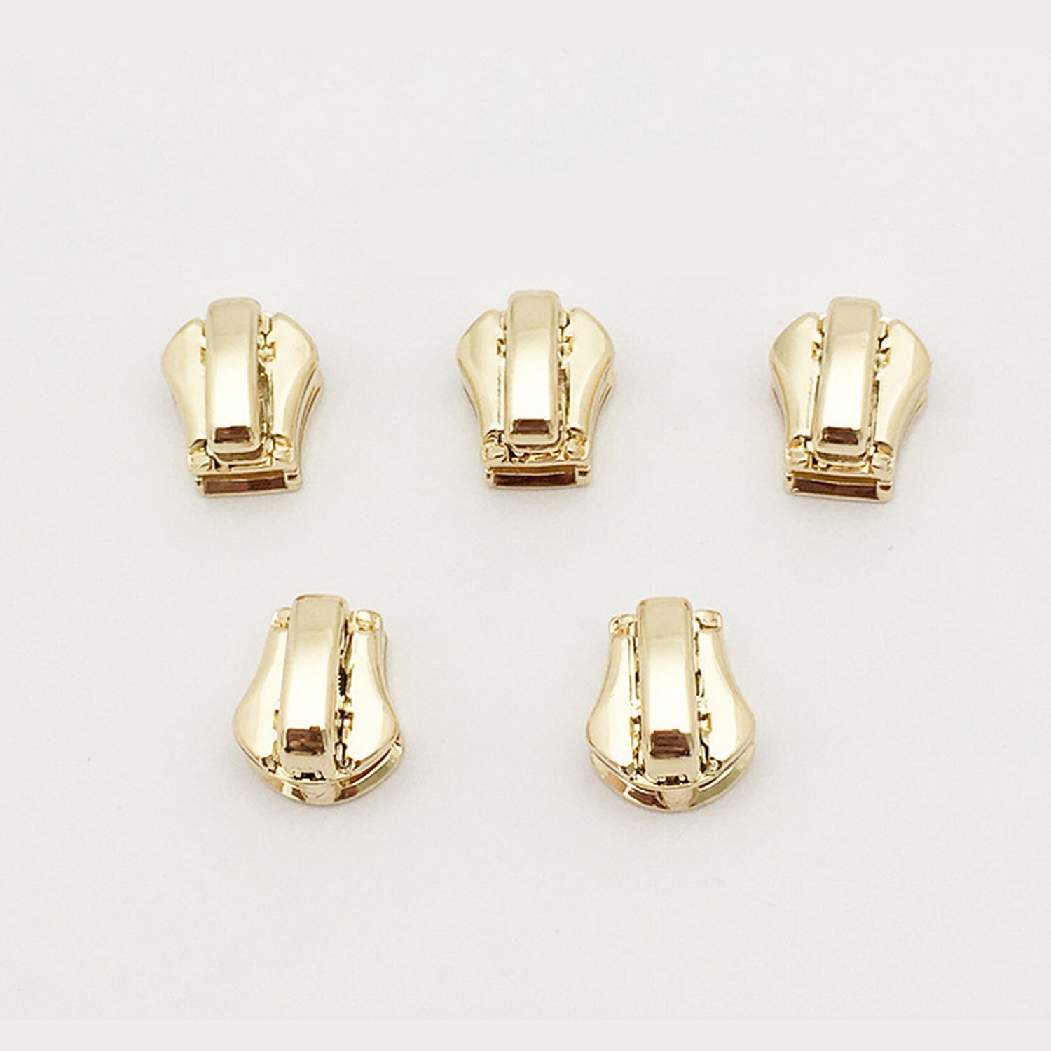 5pcs 5#/3# Metal Zipper Head Repair Part Metal Zipper Slider Replacement for Luggage Suitcase Backpack Jacket DIY Sewing Craft s: Size 3 Gold