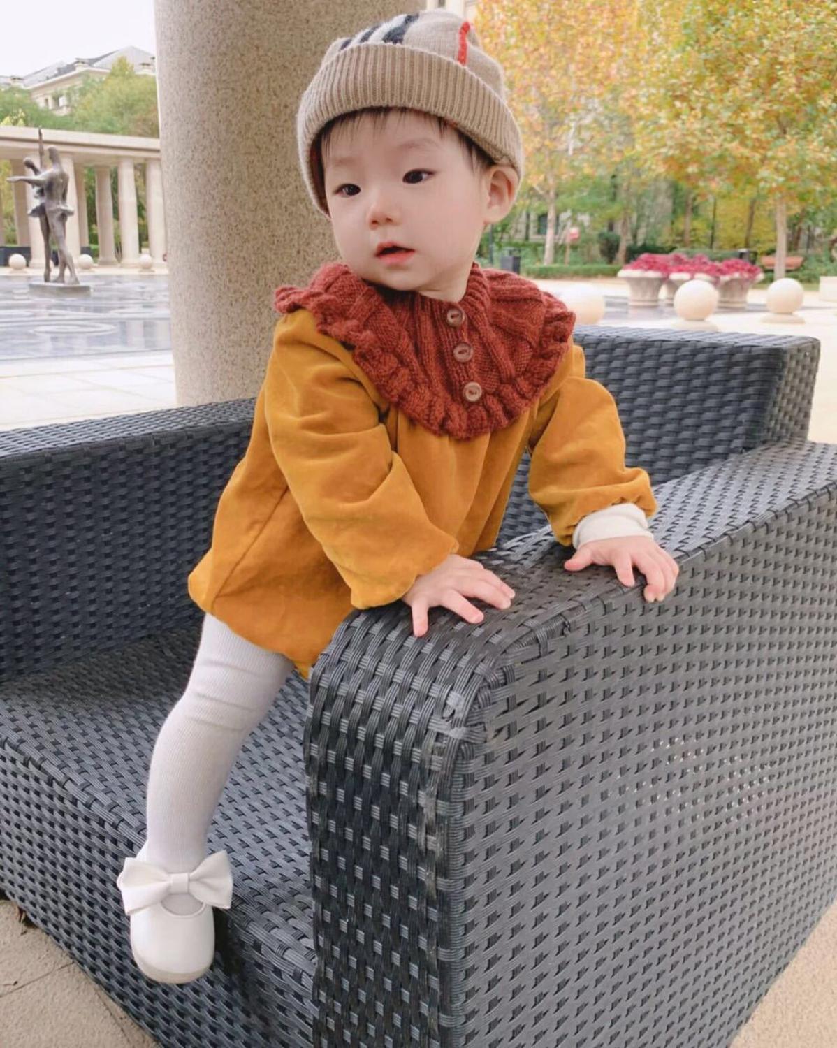 Peuter Meisje Jongen Gebreide Rompertjes Baby Fluwelen Jumpsuit Herfst Een Stuk Meisjes Knit Romper Baby Baby Boutique Kleding