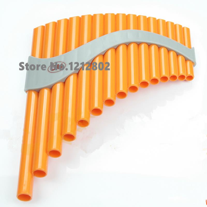 PanFlute-Instrumento de viento de 15 tubos ABS, Flauta de Pan hecha a mano, 15 tubos