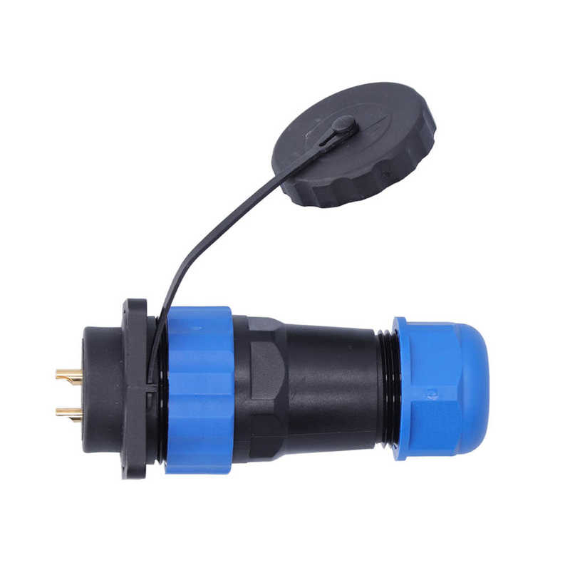 Waterproof Plug Socket Electrical Wire Connector 25A for Instruments for Marine Equipments