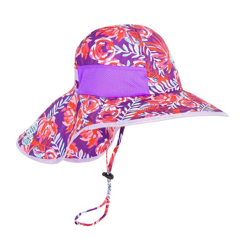 Cappello da pescatore per bambini cappello da sole per bambini cappello da pescatore a tesa larga parasole protezione UV estate ragazze viaggi all&#39;aperto cappelli da spiaggia Casual: A2