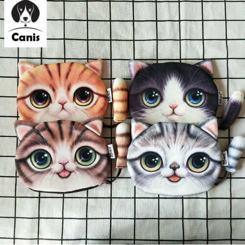 Neue Münze Tasche Geldbörse Nette Kleine Schwanz Katze Geldbörse Brieftasche Tasche Ändern Beutel Schlüssel Karte Halfter Mit Reißverschluss