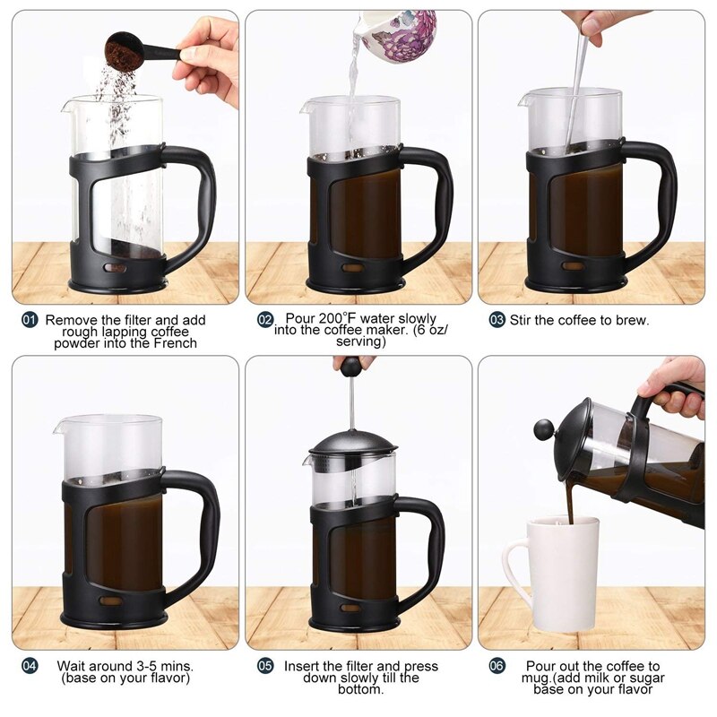French Coffee Maker Small French Press Perfect for Morning Coffee Maximum Flavor Coffee Brewer With Superior Filtration