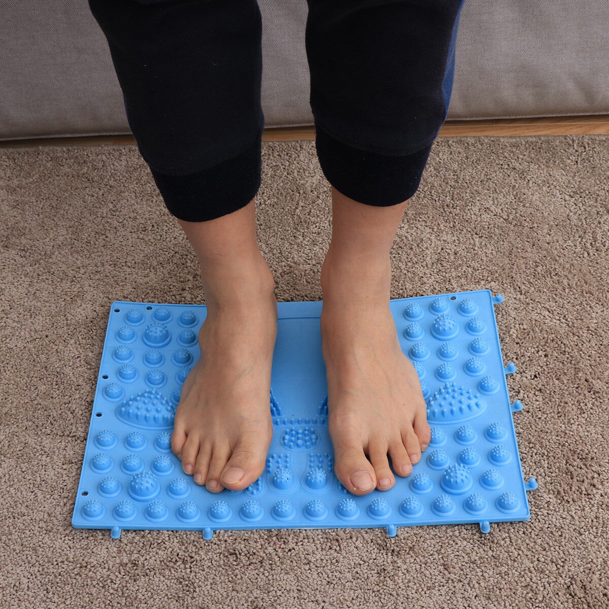 3pcs Large Thick Reflex Mat Foot Massager Magnetic Therapy Plastic Toe Pressure Plate Pad Acupressure