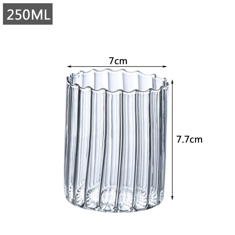 Glass Cup Transparent Tea Coffee Mug Ice Beer Cup Heat Resistant Insulated Glass Cup Milk Juice Mug Origami Style: style B 250ML