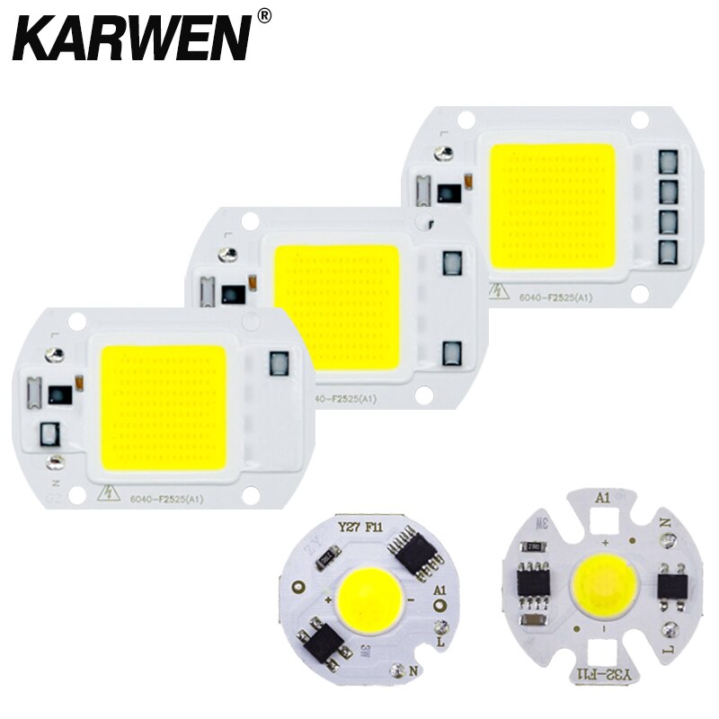 Cob Led Chip Licht 220V 10W 50W 20W 30W 3-9W Rechthoekige Chip lamp Voor Spotlight Geen Behoefte Driver Diy Led Schijnwerper Lamp Y27 Y32