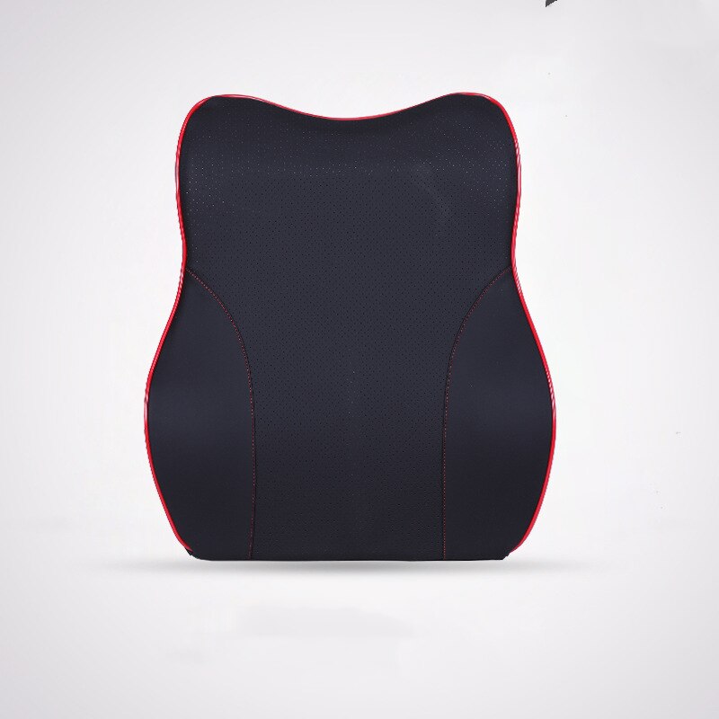 Auto Hoofdsteun Lendensteun Set Traagschuim Auto Kussen Nek Kussen Trage Rebound Auto Kussen Taille Pad: black