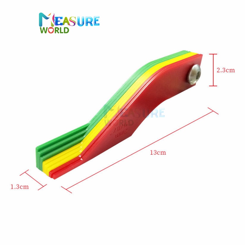 8 In 1 Brake Pad Measuring Tool Gauge Feeler Tester Scale Lining Thickness Wear Meter Thickness Gauge Handy Measuring