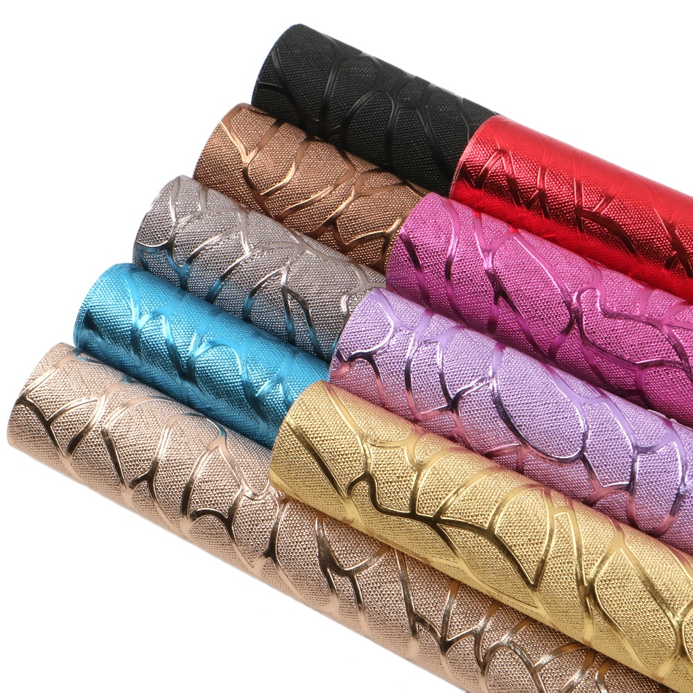 David Accessoires 8 Stks/set 20*33Cm Bump Faux Synthetisch Leer Stof Diy Telefoon Geval Boog Tas Materiaal, 1Yc10874