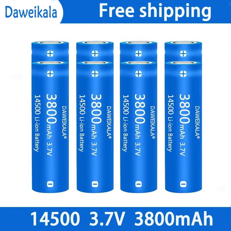 14500 Battery 3.7V Large Capacity 3500mah Lithium Ion Battery, Used for Electric Toothbrush, Razor, Barber Rechargeable Battery